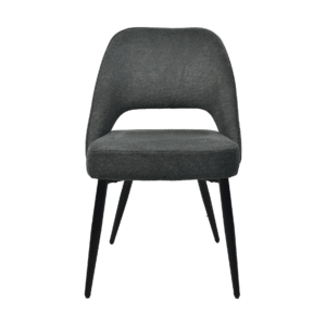 Eetkamerstoel Jenna donkergrijs katoen/geweven linnen | set van 2