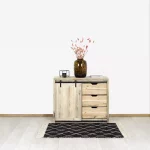 Steigerhouten kast Indy met schuifdeur