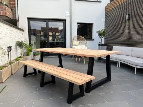 Teakhouten koffietafel vierkant - Trendy Meubelen