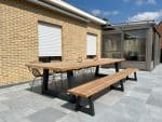 Douglas tuintafel Olena met stalen poten