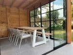 Douglas tuintafel Olena met stalen poten