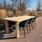 Douglas tuintafel Gust met houten N poten