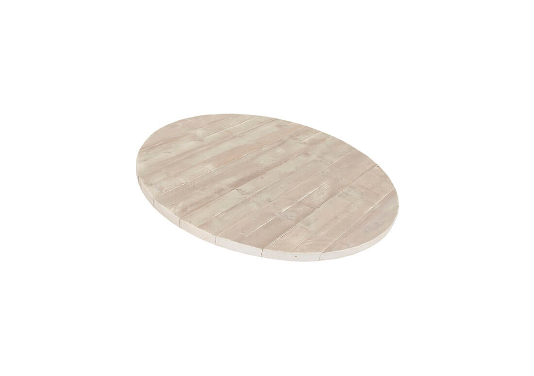 Rond steigerhouten blad 5 cm dik op maat Rond steigerhouten blad 5 cm dik op maat