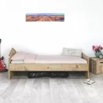 Stoer steigerhouten bed Ciro met hoofdbord