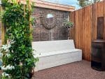 Steigerhouten bank Faye met klep