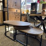 Mangohouten salontafel set van 2 ovaal Chase