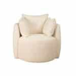 Fauteuil Ruby wit boucle stof