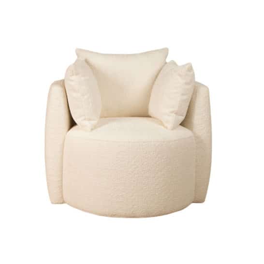 Fauteuil Ruby wit boucle stof