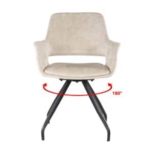 Stoel Capp velvet beige | set van 2