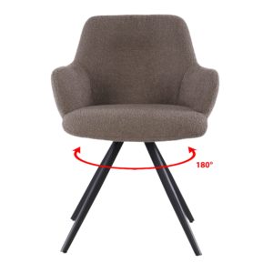 Stoel Doreen boucle bruin | set van 2