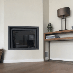 Eikenhouten sidetable Vanne met stalen frame