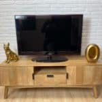 Mangohouten TV meubel Dorus met lade en deuren