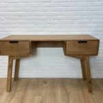 Mangohouten retro bureau/sidetable Gaast met lades