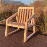 Douglashouten tuinstoel Denile met latten