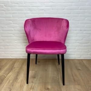 Eetkamerstoel Oslo roze velvet