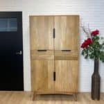 Mangohouten retro kast Tonny met lades en deuren