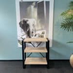 Eikenhouten sidetable Lewis met staal