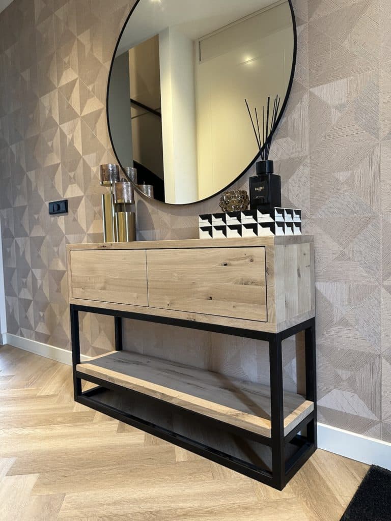 Eikenhouten sidetable Loua met kleppen en onderplank kopen? Bestel nu [20%]