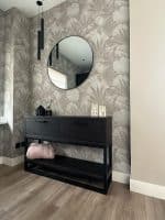 Eikenhouten sidetable Loua met kleppen en onderplank