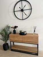 Eikenhouten sidetable Loua met kleppen en onderplank