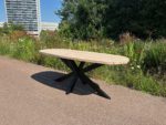 Steigerhouten tuintafel Dennis met ovaal blad