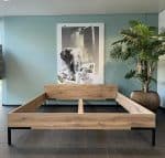 Eikenhouten bed Lean