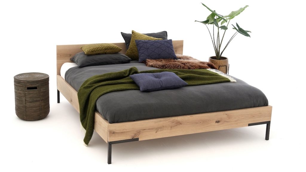 Eikenhouten bed Lean