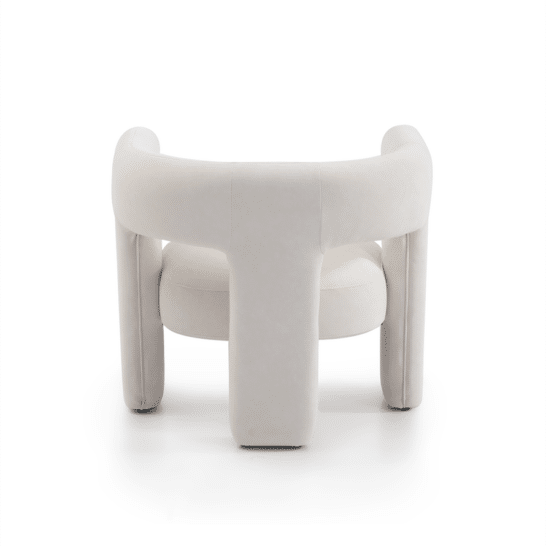 Fauteuil Bibi chenille off white