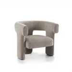 Fauteuil Bibi chenille taupe