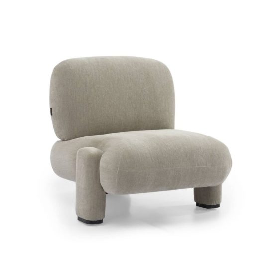 Fauteuil Louise chenille taupe