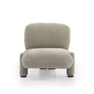 Fauteuil Louise chenille taupe