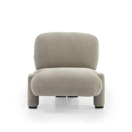 Fauteuil Louise chenille taupe