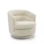 Fauteuil Valerie draaibaar chenille off white