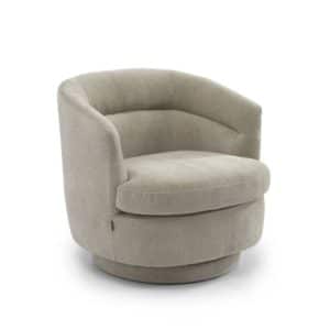 Fauteuil Valerie draaibaar chenille taupe