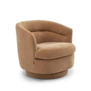 Fauteuil Valerie draaibaar chenille terracotta