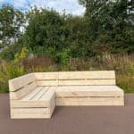 Steigerhouten loungebank Loren