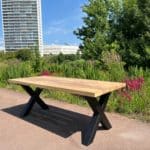 Iroko houten tuintafel Tjarda