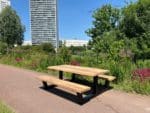Iroko houten picknicktafel Leor