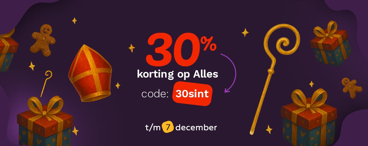 30% korting Sinterklaas Actie