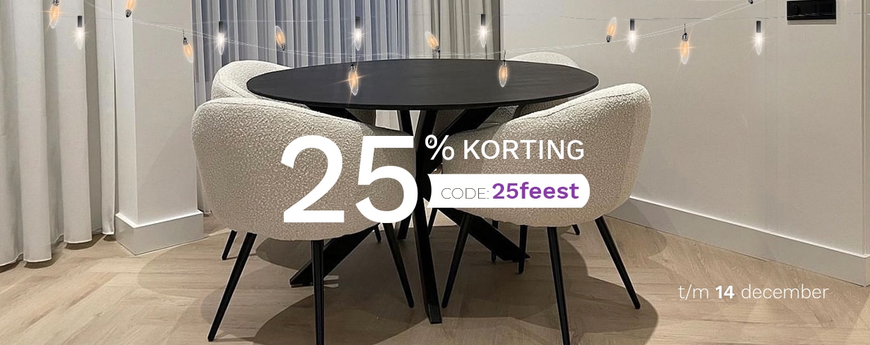 25% korting op alles