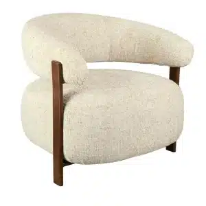 Fauteuil Grace chenille taupe