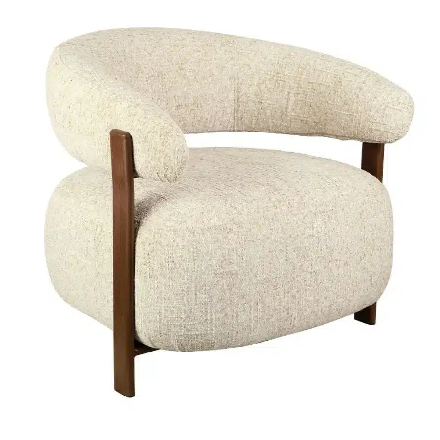 Fauteuil Grace chenille taupe Fauteuil Grace chenille taupe