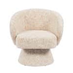 Fauteuil Lenn draaibaar chenille beige