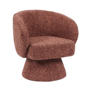 Fauteuil Lenn draaibaar chenille koper