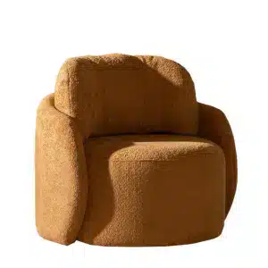 Fauteuil Nino terracotta polyester stof
