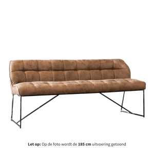 Eetkamerbank Abel cognac microvezel 220 cm