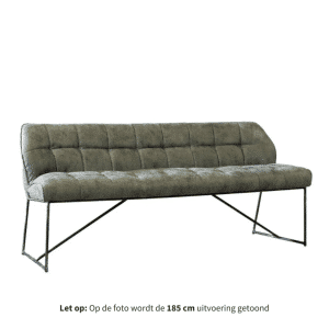 Eetkamerbank Abel olijfgroen microvezel 155 cm