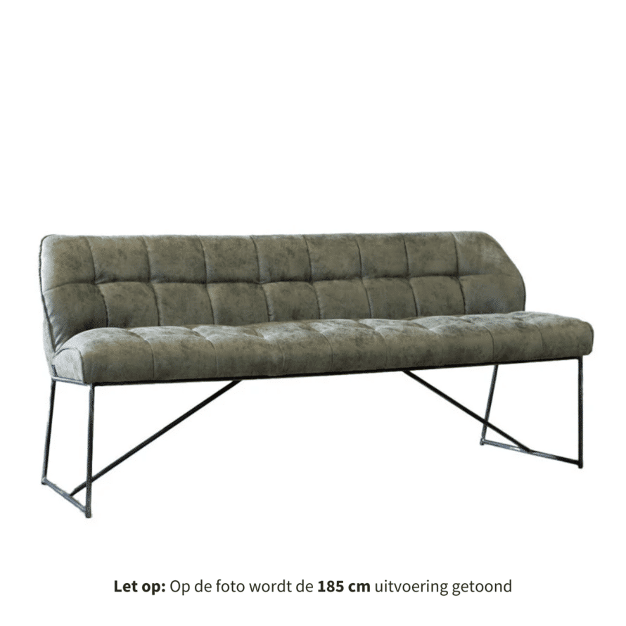 Eetkamerbank Abel olijfgroen microvezel 155 cm Eetkamerbank Abel olijfgroen microvezel 155 cm