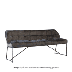 Eetkamerbank Janna antraciet velvet 155 cm