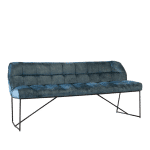 Eetkamerbank Janna blauw velvet 185 cm